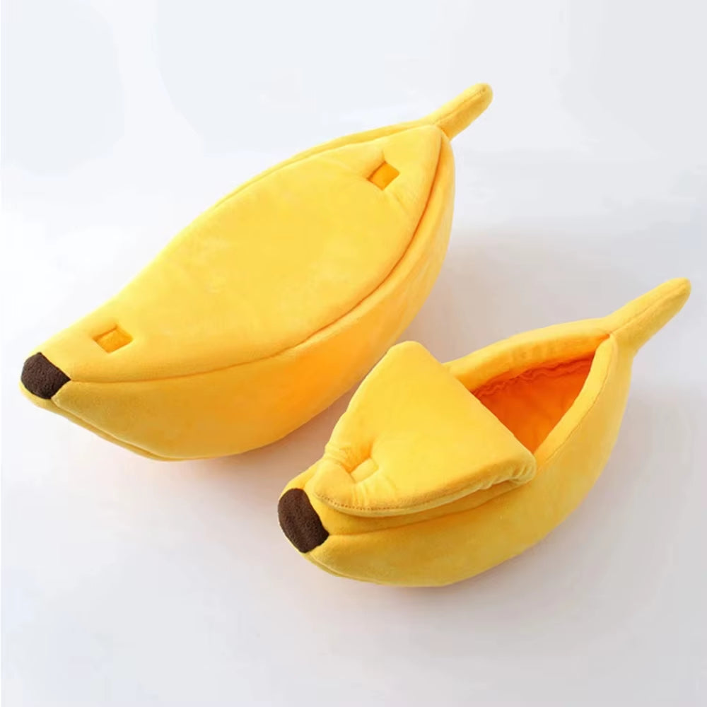 Banana Cat Bed for Cats Winter Cat House for Cats Basket Cat Accessories Warm Cave Cat Bed for Cats Puppy Lounger for Cats Pet