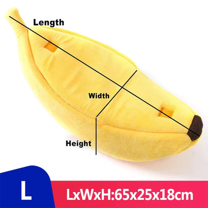 Banana Cat Bed for Cats Winter Cat House for Cats Basket Cat Accessories Warm Cave Cat Bed for Cats Puppy Lounger for Cats Pet