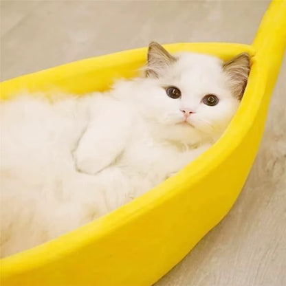 Banana Cat Bed for Cats Winter Cat House for Cats Basket Cat Accessories Warm Cave Cat Bed for Cats Puppy Lounger for Cats Pet